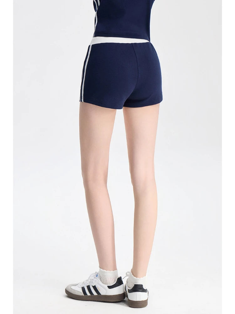 YESCCI Drawstring Waist Women Shorts 2026 Summer New Side Stripe Letter Embroidery Shorts Loose Casual Thin Sweatpants S56443764