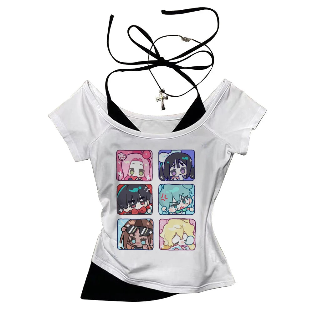 Alien Stage shirt teen Classic Pastel anime kawaii 80s tshirt graphic Pop Culture hip hop Gothic harajuku anime