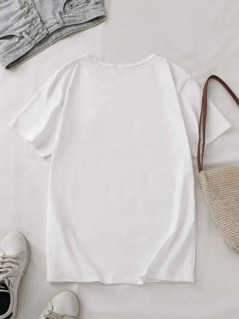Leopard Print Round Neck Short Sleeve T Shirt for Women Casual Sports Style Soft Breathable Lightweight Eco Friendly Personality