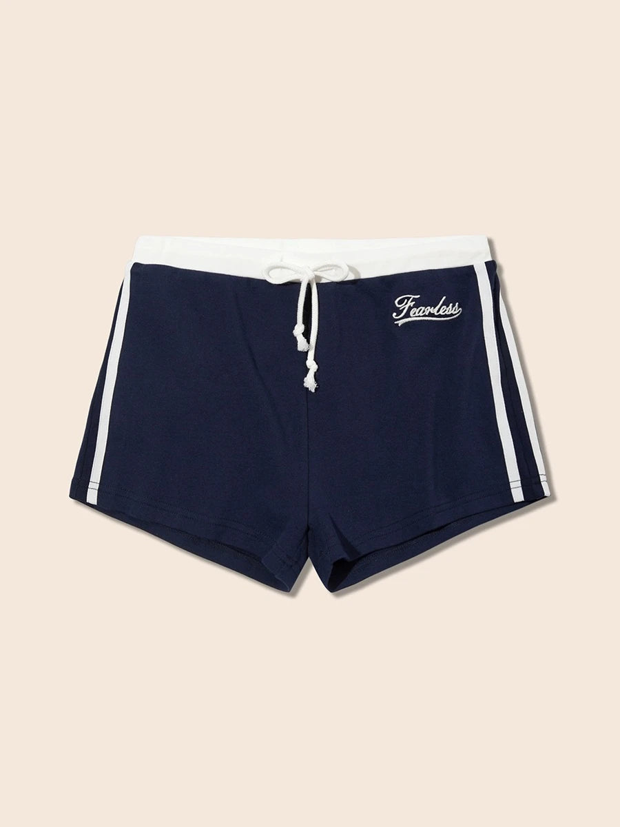 YESCCI Drawstring Waist Women Shorts 2026 Summer New Side Stripe Letter Embroidery Shorts Loose Casual Thin Sweatpants S56443764