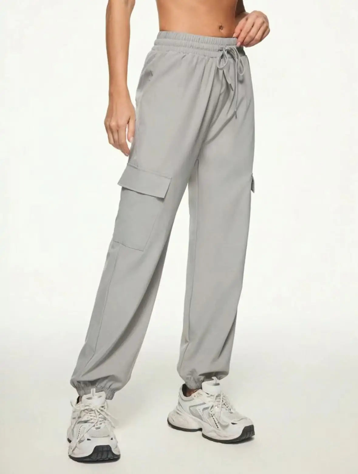 Women's Casual Sports Pants with Adjustable Drawstring Waist, Comfortable Fit, Suitable for Fitness, Home, and Outdoor Activities